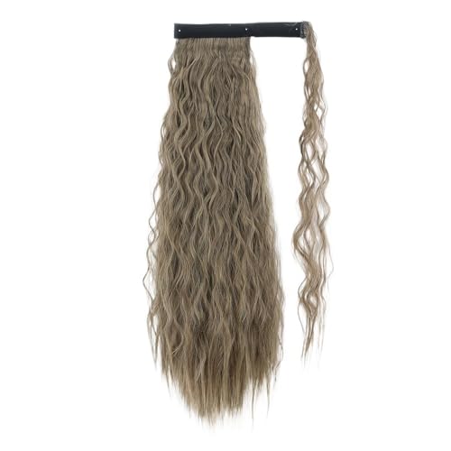 Pferdeschwanz Haarteil Pferdeschwanz-Extensions, 22/34 Zoll langer Afro-Locken-Wickel-Pferdeschwanz, lockiges, gewelltes synthetisches Haarteil for Frauen, gefälschte Pferdeschwänze, Clip-in-Haarverlä