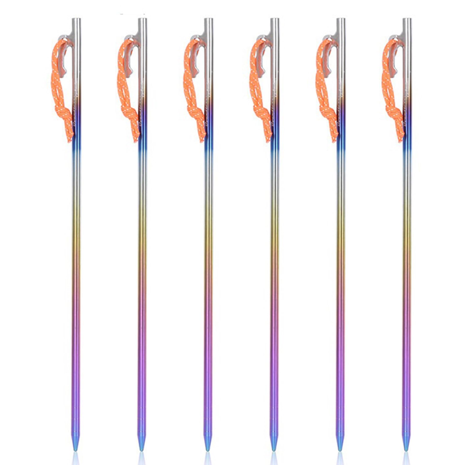 Fhkpsqkcn Lange Zeltheringe aus Legierung, Zeltheringe, fester Zelthaken, Bodenanker, Outdoor-Überdachung, Camping-Zubehör