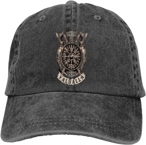 WLLKIY Baseballkappe Hiphop Sonnenhut Valhalla-Baseballkappen Schirmmütze Wikinger historische TV-Sonnenschutzhüte für Männer Snapback Geburtstagsgeschenke