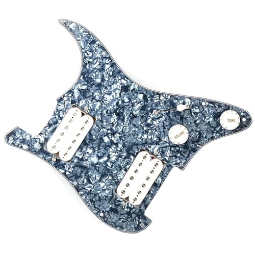 Standard-Pickguard-Tonabnehmer HH Gitarren-Schlagbrett mit zwei Humbuckern, vorverkabelt, professionelle Ersatzbaugruppe (Color : E)