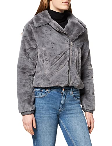 LTB Jeans Damen Lopado Aufwärm-Jacke, Quicksilver 12588, XXL