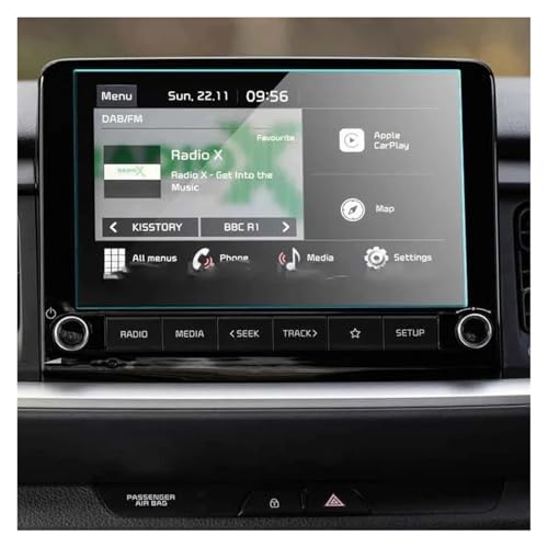 Navigations-Displayschutz Für Kia Für Stonic 2021 2022 8 Zoll Autoradio GPS Navigation Displayschutzfolie Aus Gehärtetem Glas Displayschutzfolie Navigation Schutzfolie