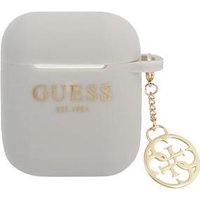 GUESS Cover 4G Charm Silicone für Apple AirPods 1 & 2 Grey, GUA2LSC4EG (GUA2LSC4EG)