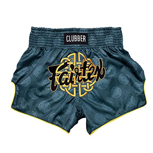 Fairtex Muay Thai Boxshorts schmal geschnitten, Bs1915 grün "Clubber", Medium