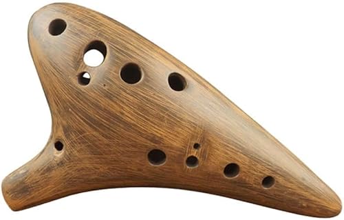 Ocarina, Ocarina-Instrument, 12 Löcher Retro AF Ocarina Alto F Tone Scrub Flute Sical Instrument für professionelles Spielen Schülerschule Ocarina-Flöte