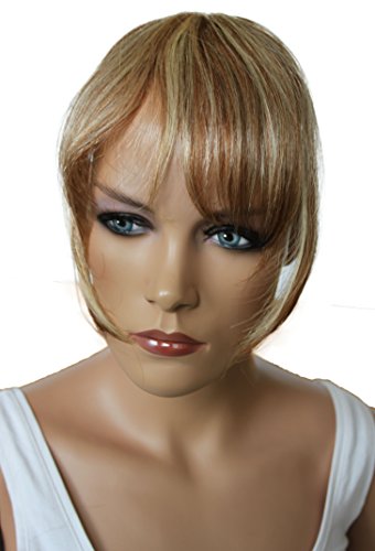 CAISHA by PRETTYSHOP 100% ECHTHAAR Pony Haarteil Haarverdichtung Haarverlängerung Rotblond Mix H313j