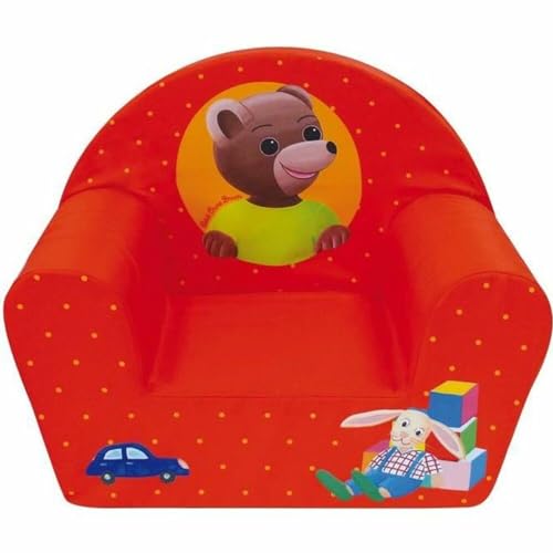 Fun House 712583 Kleiner Bär Sessel Club für Kinder Schaumstoff/Bezug Polyester Rot 52 x 33 x 42 cm