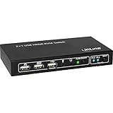 InLine 62602I KVM Desktop Switch, 2-fach, HDMI 4K2K, USB 2.0 Hub, mit Audio, schwarz