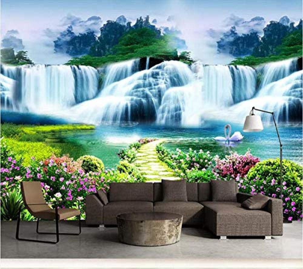 Kundenspezifische große Wandbilder Mode Home Decoration Blumen kleine Straßen Wasserfälle Landschaften Hintergründe Tapete wandpapier fototapete 3d effekt tapeten Wohnzimmer Schlafzimmer-350cm×256cm