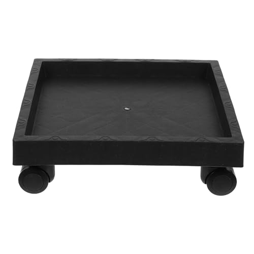 AMEEDA Pflanzenroller Gartenterrasse Blumentopf Pflanzenständer Tabletthalter mit Rädern(Black)