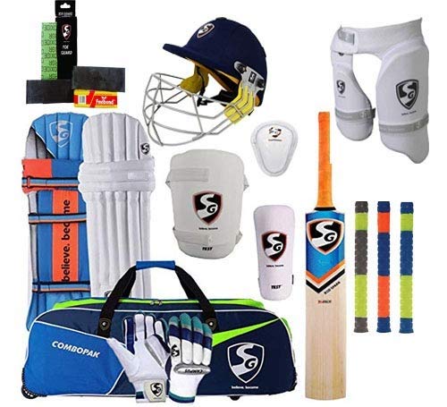 SG Brand Cricket Komplettset mit Zubehör in voller Größe (ideal für Seniorspieler) Cricket Full Kit