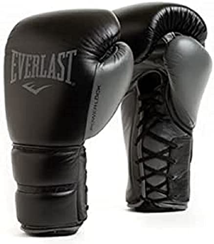 Everlast Unisex - Erwachsene Boxhandschuhe Powerlock 2 Pro Lace Trainingshandschuh, Schwarz, 14oz