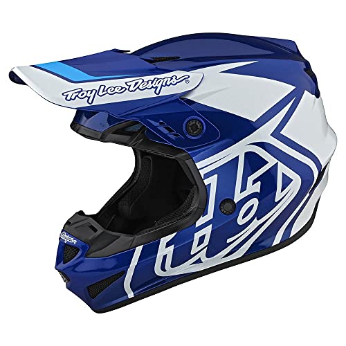 Troy Lee Designs GP Overload Motocross Helm (Blue/White,L)