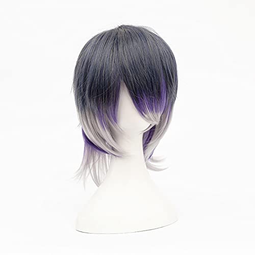 LINLINCD-Wig Anime Cosplay Rollenspiel for Diabolik-Liebhaber Sakamaki Reiji Kurze lila Cosplay-Perücke