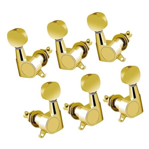 Strings Tuning Pegs Mechaniken Für Gitarre Gitarren-Locking-Tuner 1:14 Locking Guitar Tuning Key Pin Pin Screw Gitarren-Mechanikkopf (Color : Gold)