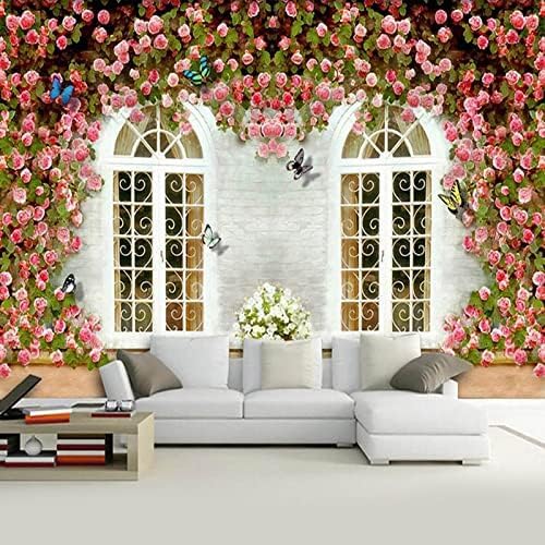 XLMING Kreative Romantische Blumen 3D Tapete Home Dekoration Wohnzimmer Sofa Schlafzimmer Tv Hintergrund Wand-350cm×256cm