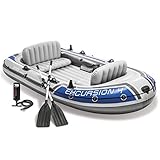 Intex Excursion 4 Set Schlauchboot - 315 x 165 x 43 cm - 3-teilig - Mehrfarbig