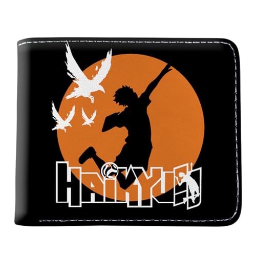 RYNDEX Haiky-uu!! Kartenetui Anime, Zweifach Gefalteter Geldbörse Klein, PU Leather Geldbörse Brieftasche Wallet(Color:Multicolor 10)