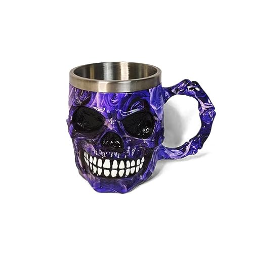 Schädel Bierkrug Edelstahl Kaffeetasse Küche Dekor Bierbecher Halloween Geschenk Spukhaus Dekoration Trinkgeschirr