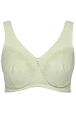 Ulla Popken Damen Entlastungs-BH, ohne Bügel, Strassanhänger, Cup C - G BRA, helles salbei, 120C