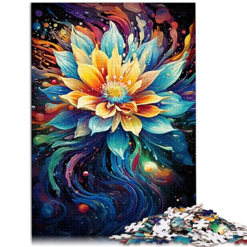 Puzzle-Spiele „Weltraumblume“, bunt, Puzzle für Erwachsene, 1000-teiliges Holzpuzzle, eignet ganze Familie und die 1000 Teile (50 x 75 cm)