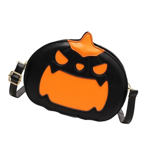 Neuheit Halloween Devil Pumpkin Umhängetasche Weichem Polyesterfutter Verstellbarer Riemen PU Umhängetasche