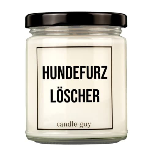 candle guy Duftkerze | Hundefurzlöscher | Handgemacht aus 100% Sojawachs | 70 Stunden Brenndauer