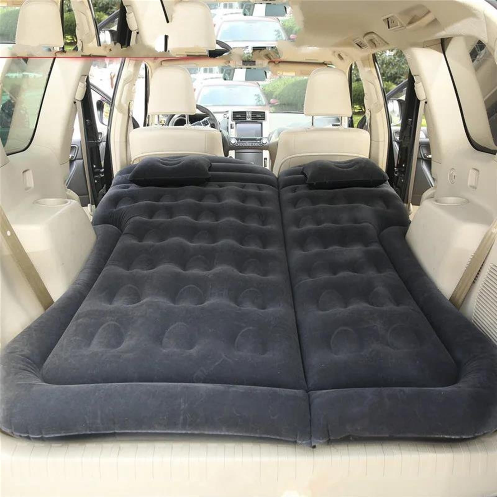 GLILAR Auto Luftmatratze Auto-Reisebett, Automatisch Aufblasbare Luftmatratze Für SUV, Erwachsene, Selbstfahrende Reisen, Outdoor, Camping, Business, Autozubehör, 175 X 130 cm(Black)