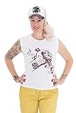 Queen Kerosin Damen FCK The Rules T-Shirt, White, S