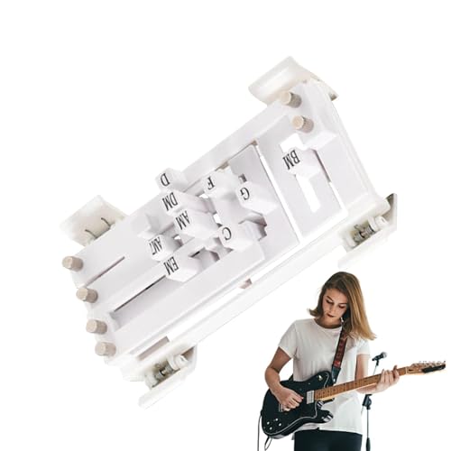 Gitarrenakkord-Lernstarter-Gitarrenakkord-Helfer l Praktisches Gitarrentrainer-Tool Gitarren-Lernwerkzeuge,Verschleißfestes Akkord-Lernsystem, Gitarrenhilfs-Akkordwerkzeug für 38-41 Zoll Akustikgitar