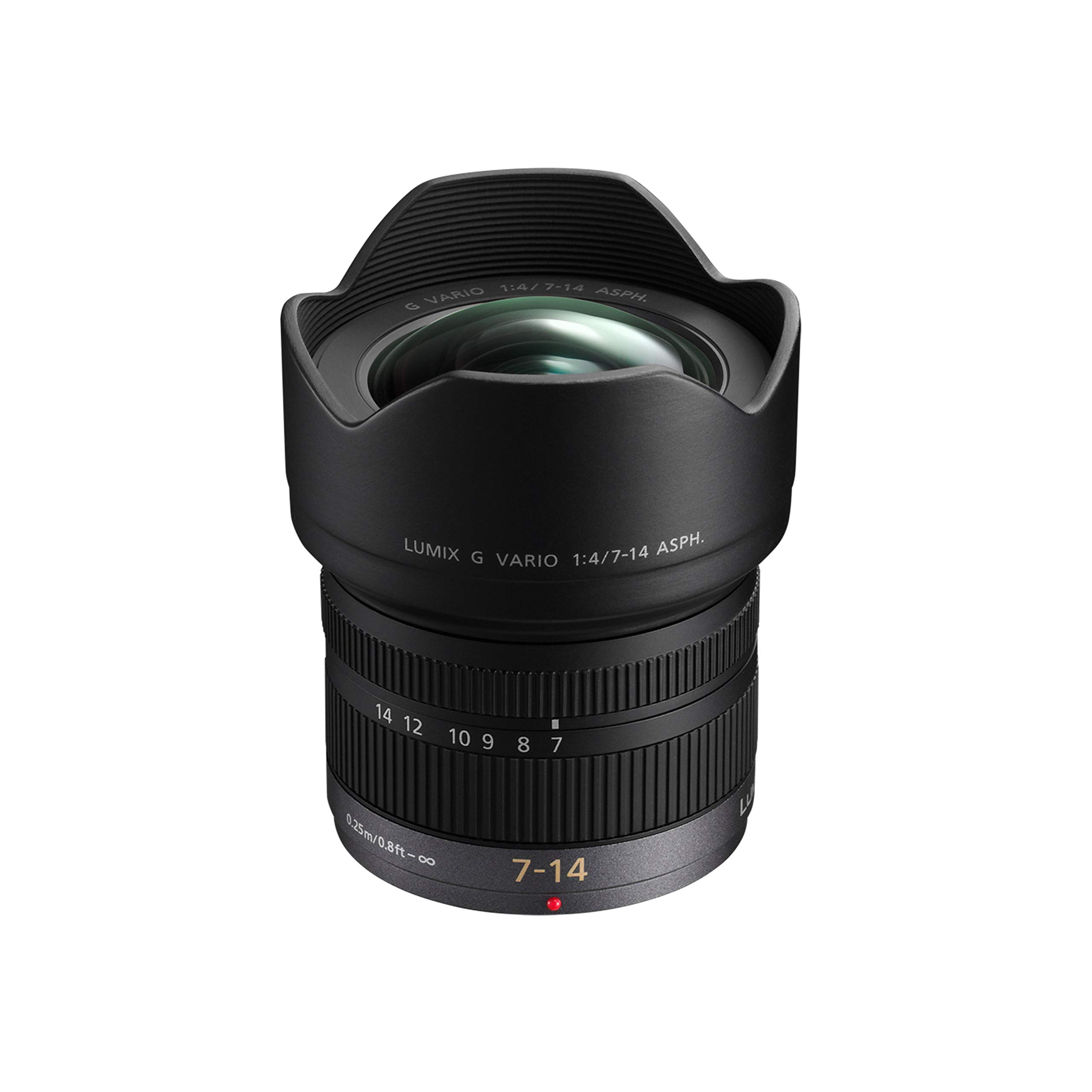 Panasonic H-F007014E LUMIX G Vario Superweitwinkel 7-14 mm F4.0 ASPH. Objektiv (14-28 mm KB) schwarz