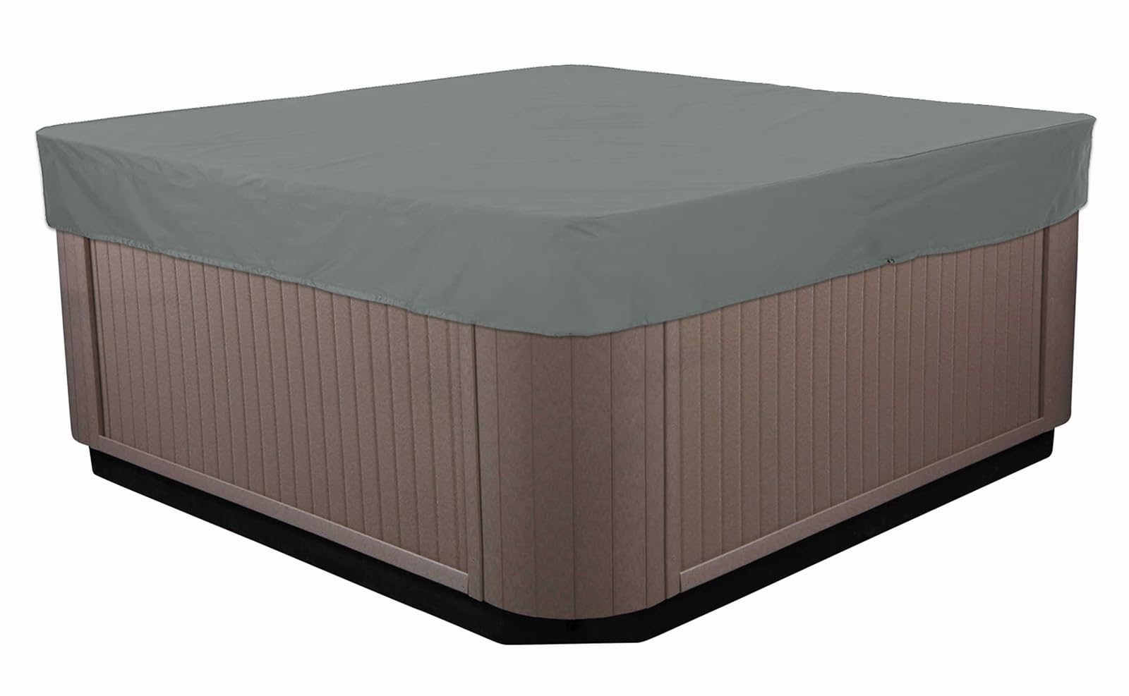 BaCover Outdoor Whirlpool-Abdeckung, 210D Oxford-Gewebe Wasserdicht Spa Staubschutz Poolabdeckung Quadratische,Grau,244x244x30cm