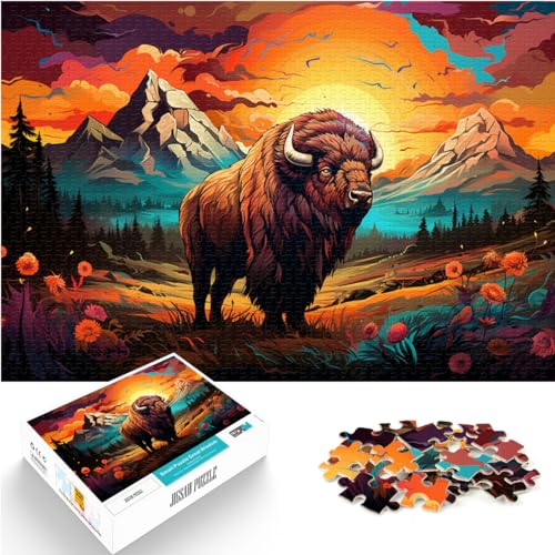 Puzzles Lernspiele Bison Puzzles 1000 Teile Puzzles für Erwachsene Holzpuzzle Familienspiele Weihnachtsgeburtstagsgeschenke 1000 Teile (50x75cm)