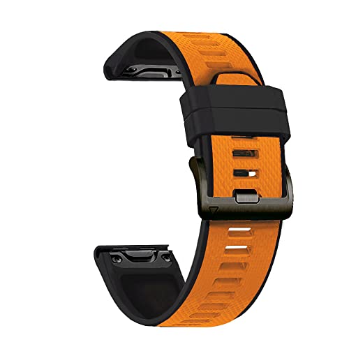 NEYENS Colorfu Ersatzarmband für Garmin offizielle Schnalle, Silikon-Schnellverschluss-Armband für Fenix 5X/5/3/3HR/6/6X/Forerunner 935/945, 26MM Fenix 3 3HR, Achat