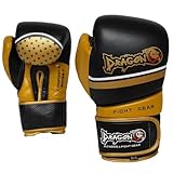 DRAGON DO Comfort Boxhandschuhe aus echtem Leder Muay Thai Kickboxen Sparring MMA Männer und Frauen Kampfsport Training Schwarz Adult 8 10 12 14 16 oz Muay Thai Boxing Gloves 30099 (10 Oz)