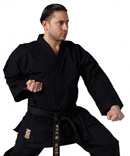 KWON Karate Jacke "Traditional", 12Oz, Schwarz Kwon 200 cm