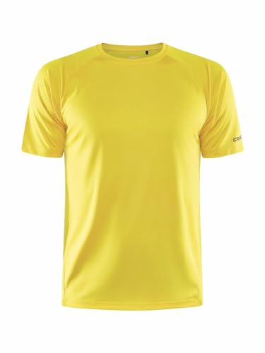 Craft CORE UNIFY Training Tee | Trainingsshirt Herren 3XL | Citrus | Activewear für Herren aus recyceltem Polyester | Geschwungene Seitennähte | Quick Dry Tshirt Herren | Funktionsshirt Herren