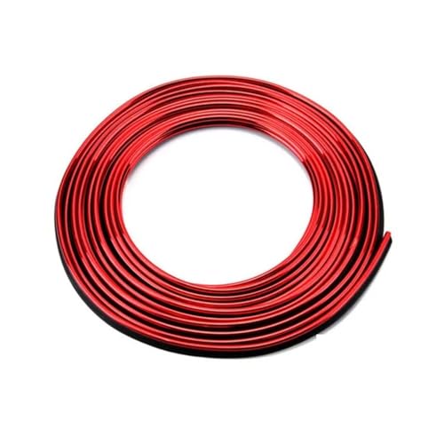 Interieurleisten Zubehör Universal Auto Moulding Dekoration Flexible Streifen 5M/3M/1M Innen Auto Formteile Auto Abdeckung Trim Armaturenbrett Car Innenausstattung(5M red)