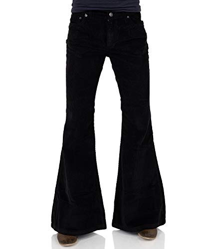 Comycom Schwarze Boho Cordschlaghose Slim Fit 33/30