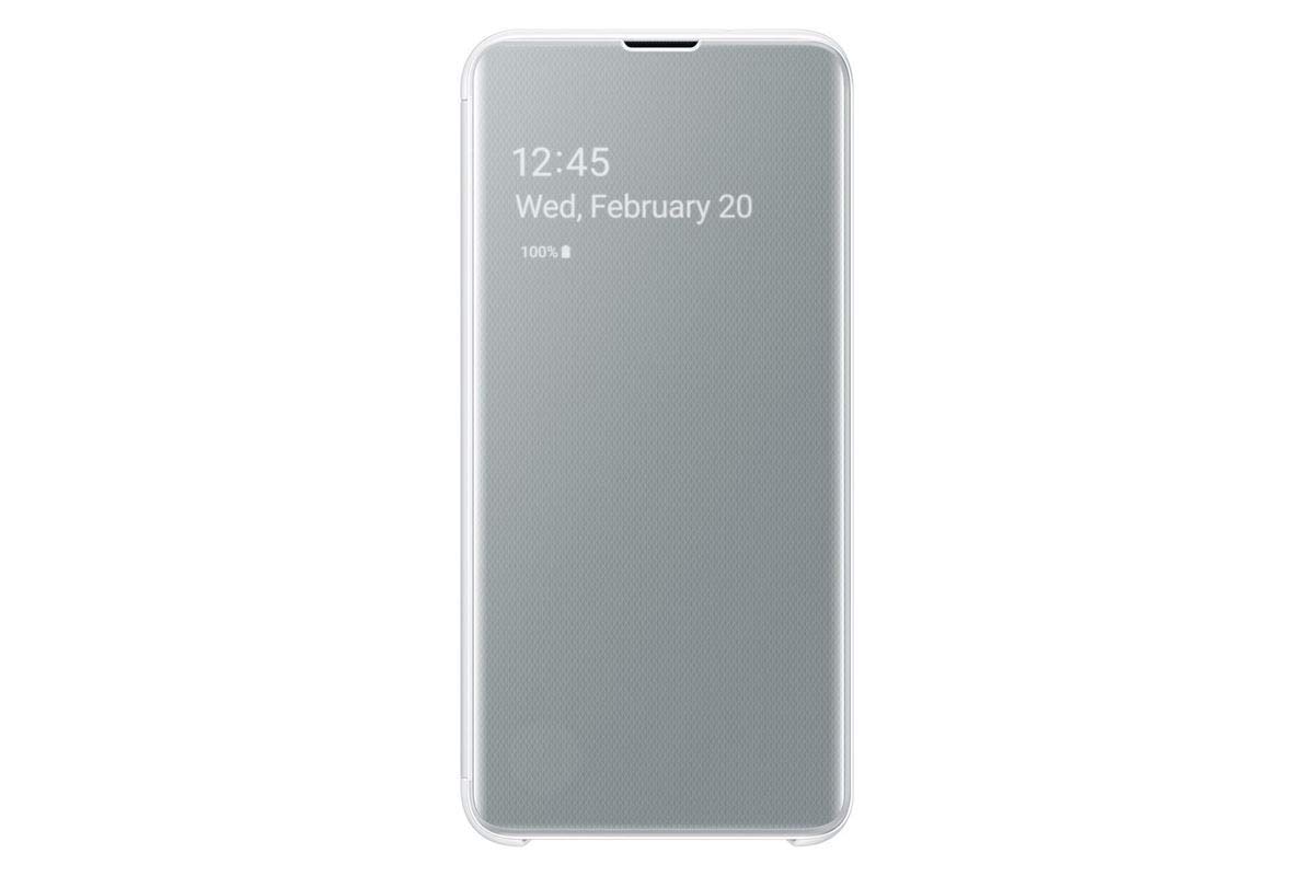 Clear View Cover für Galaxy S10e Weiß