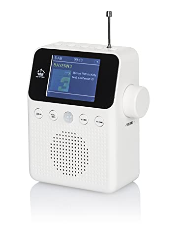 NEWTRO DAB STECKDOSENRADIO Color MIT BEWEGUNGSMELDER INKL. AKKU, portables Radio, ideales Badradio mit automatischer EIN- und Abschaltung, 4farb Display, USB-Ladebuchse, DAB+ Digitalradio, Wecker