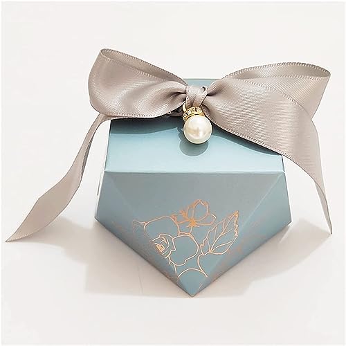 Box für Geschenke, Süßigkeiten-Box, Geschenkbox, diamantblau, Papier-Süßigkeitsschachtel, Hochzeitsgeschenke for Gäste, Schokoladen-Verpackungsbox, Geburtstagsfeier-Dekoration (Farbe: B, Größe: 20 Stü