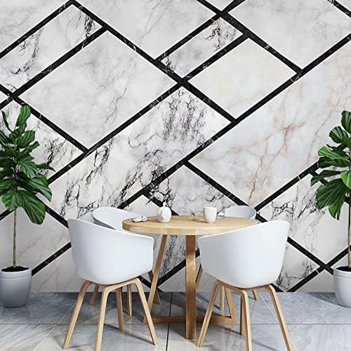 Einfaches Geometrisches Marmorimitat 3D Tapeten Wanddekoration Fototapete Sofas Wohnzimmer Wandbild Schlafzimmer-250cm×170cm