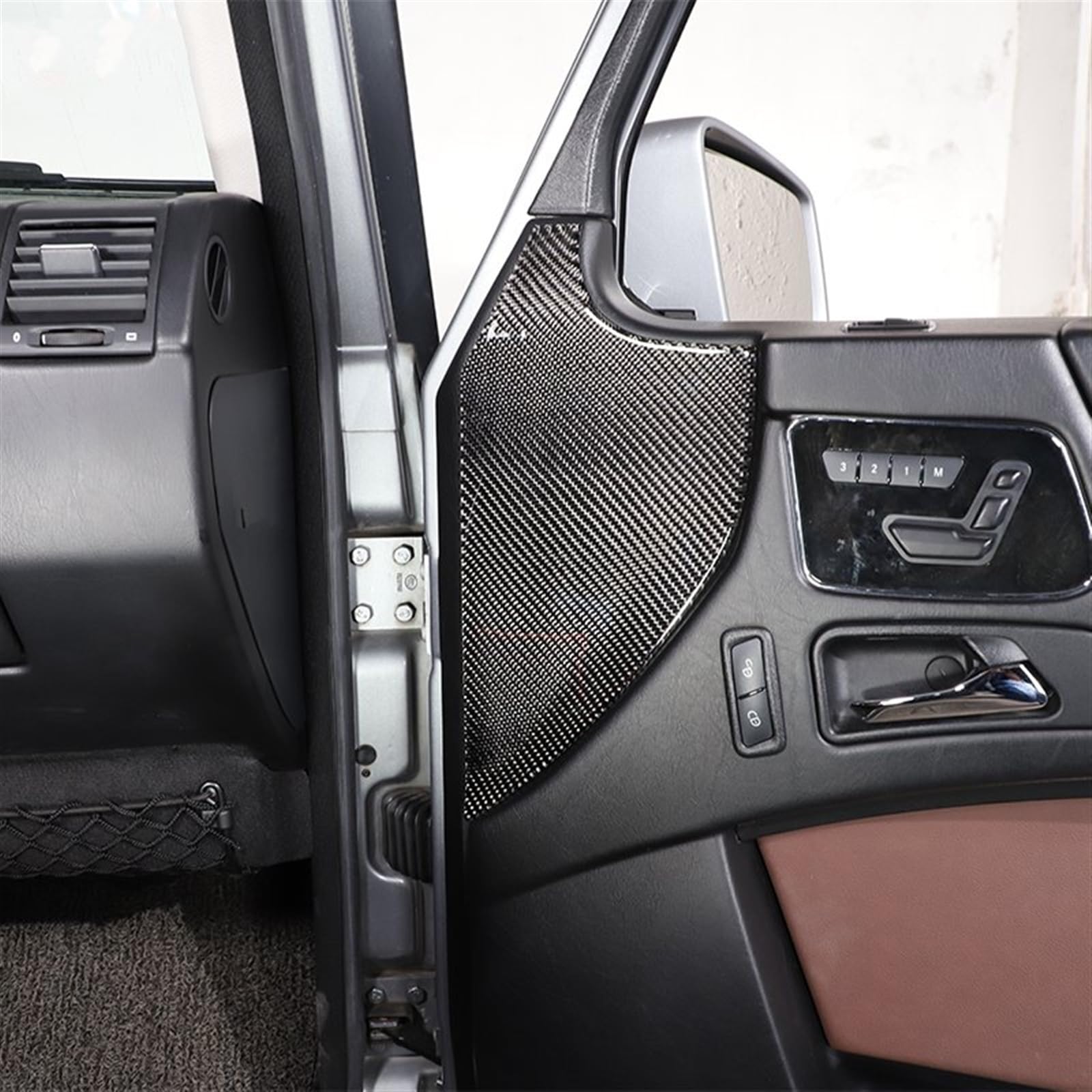 Interieurleisten Für Benz Für G Klasse Für W463 2013-2018 Weiche Carbon Fiber Interior Center Konsole Air Vent Abdeckung Trim Zubehör Innenausstattung(E)