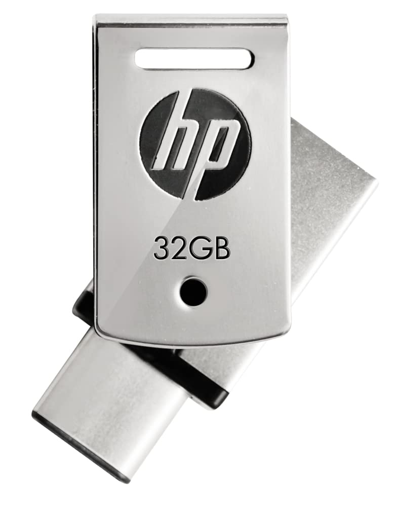 HP 32 GB USB3.1 (USB) Typ-C + A ((USB 2.0) + A ((USB 2.0) + 1 OTG (((englischsprachig) + 1 OTG (englischsprachig) - x5000m HPFD5000M-32)