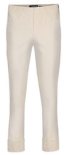 Robell Bella Slim Fit 7/8 Stretchhosen Schlupfhosen Damen Hosen #Bella 09 Collection Frühjahr/Sommer 2017 (46, beige(14))