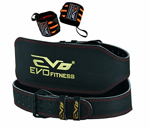 EVO Fitness 15.2cm Ledertasche Gewichteheben Fitness Riemen Rücken-unterstützung Tücher - M