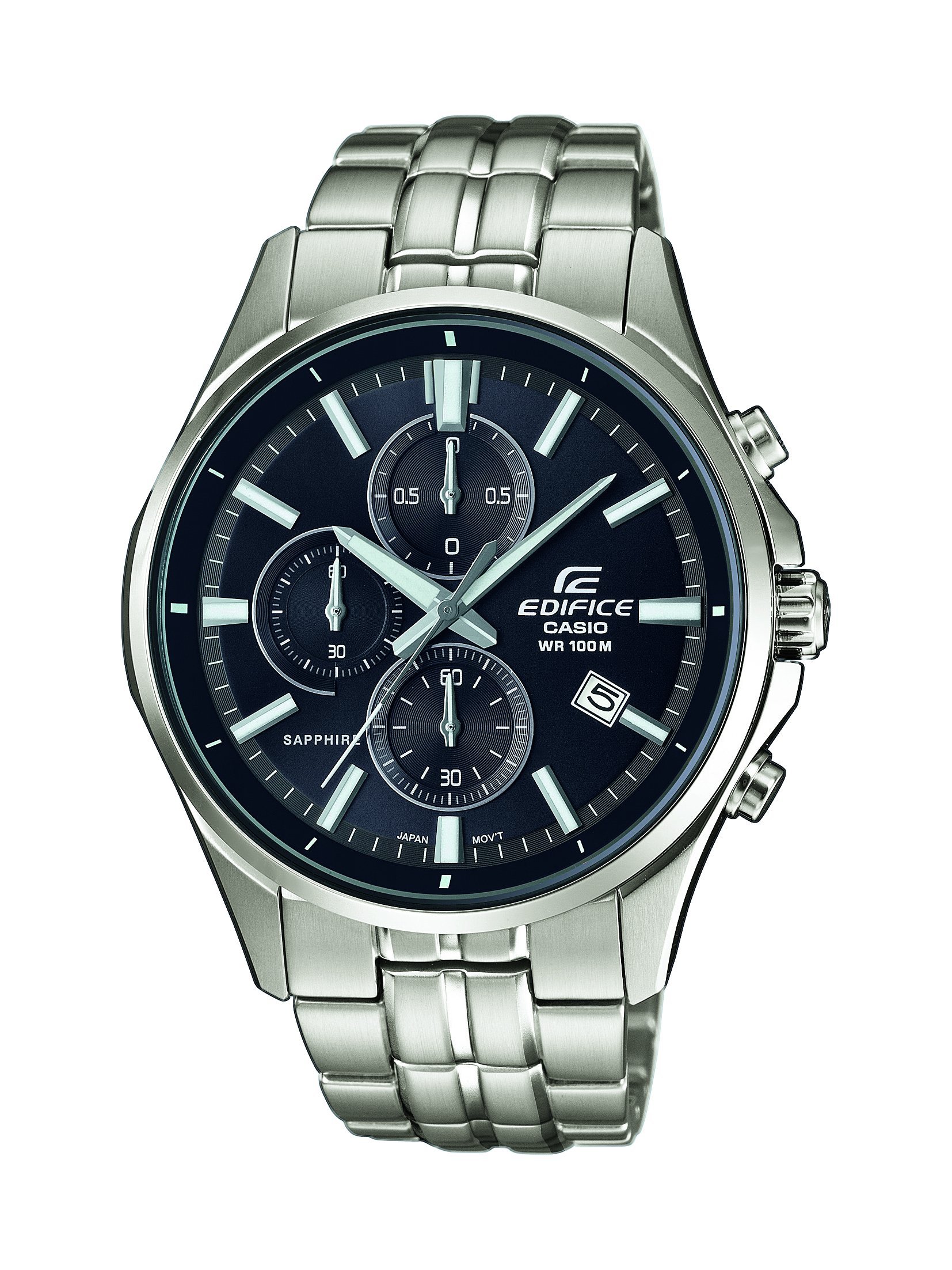 Casio Herren Armbanduhr Chronograph Quarz Edelstahl EFB-530D-1AVUER