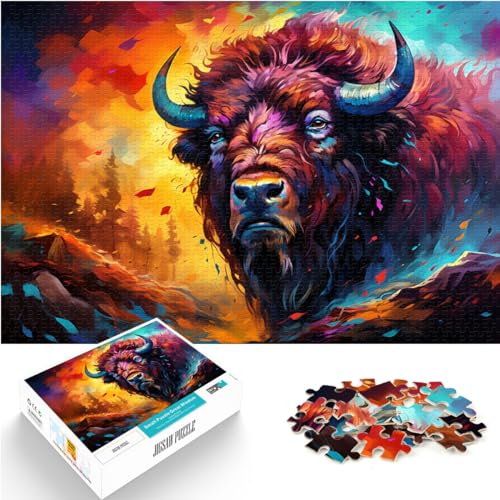 Puzzles Bison Puzzle 1000 Teile Holzpuzzle Jedes Teil ist einzigartig - Anspruchsvolles Familienspaßspiel 1000 Teile (50 x 75 cm)