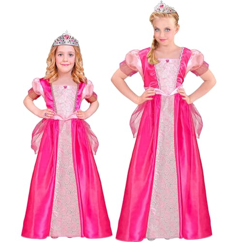 W WIDMANN MILANO Party Fashion - Kinderkostüm Prinzessin, Kleid und Tiara, Königin, Märchen, Faschingskostüm